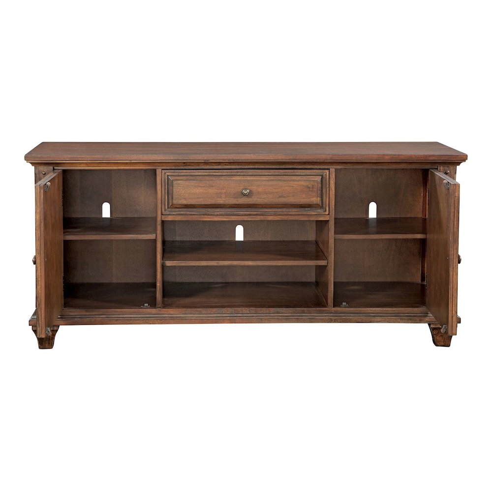 Sedona 66" Entertainment Console - Cinnamon Cherry. Picture 4