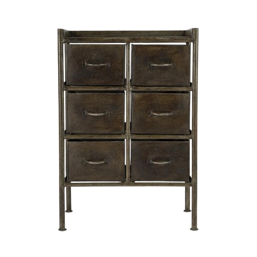 Iron Short Dresser – 6 Drawer Dresser for Closet and Bedroom Use. Picture 6