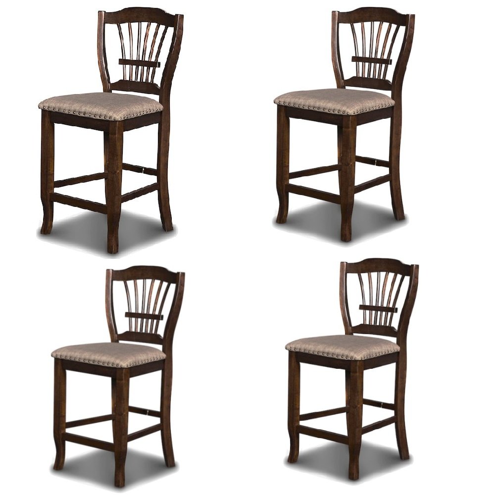 Bixby Wood Counter Chair in Espresso Brown (Set of 4). Picture 1