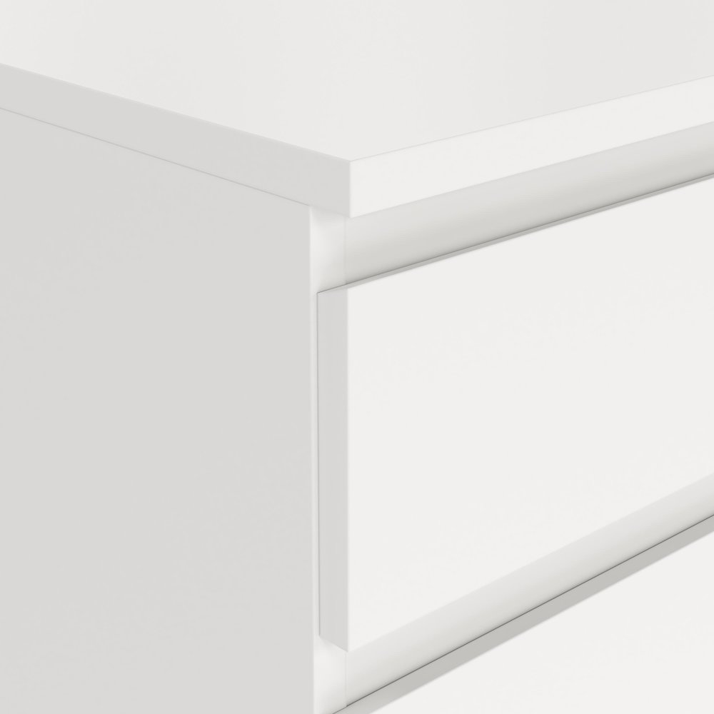 Nova 2 Drawer Nightstand - Set of 2, White. Picture 6