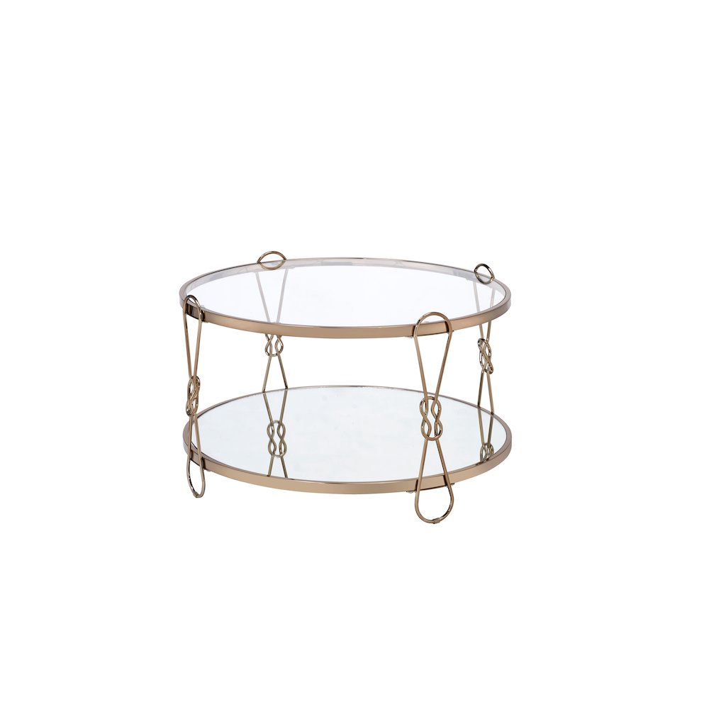 Zekera Coffee Table, Champagne & Mirrored. Picture 1