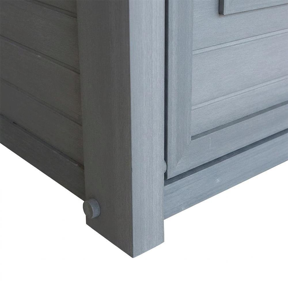 Grey ECOFLEX® Litter Box Cover End Table with Door Access. Picture 5