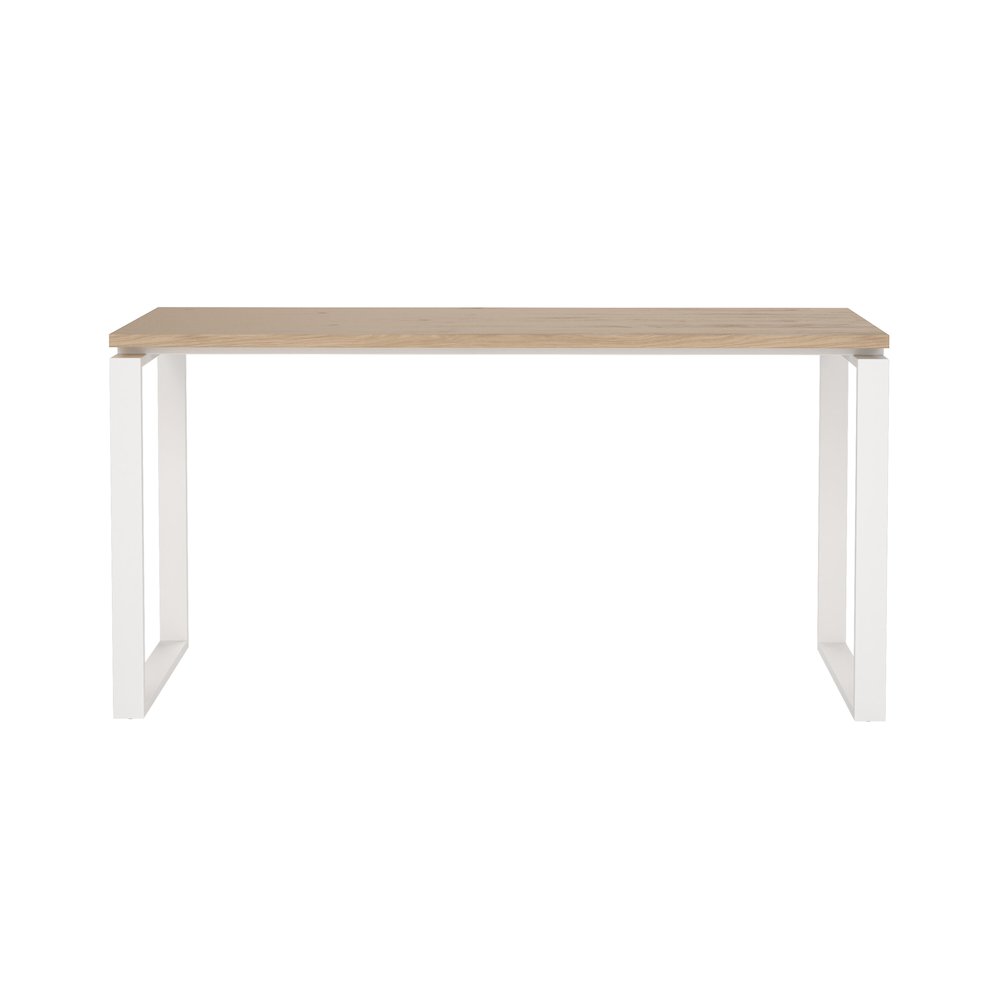 Sign Home Office Writing Office Desk, Jackson Hickory/White. Picture 2