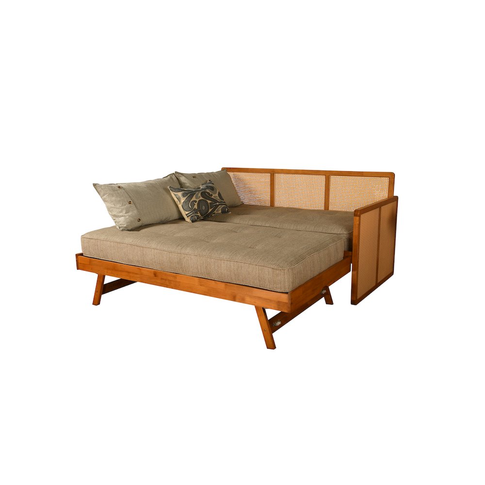 Abaco Daybed-Pop Up-Honey Finish-Taxi WoodSmoke Mattresses. Picture 2