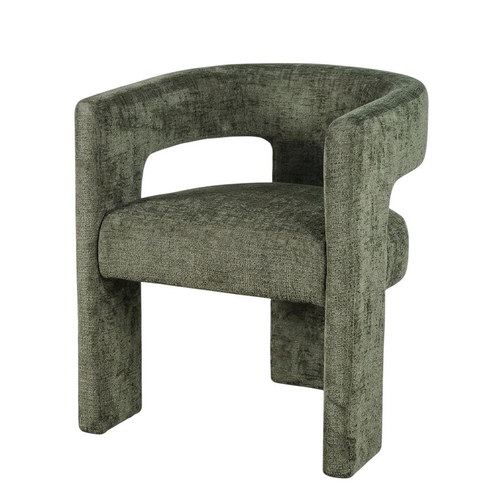 Jacquard Sculpture Accent Chair for Living Room or Bedroom, Forest. Picture 1