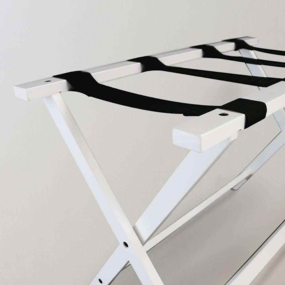 Heavy Duty 30" Extra Wide Luggage Rack - White. Picture 8