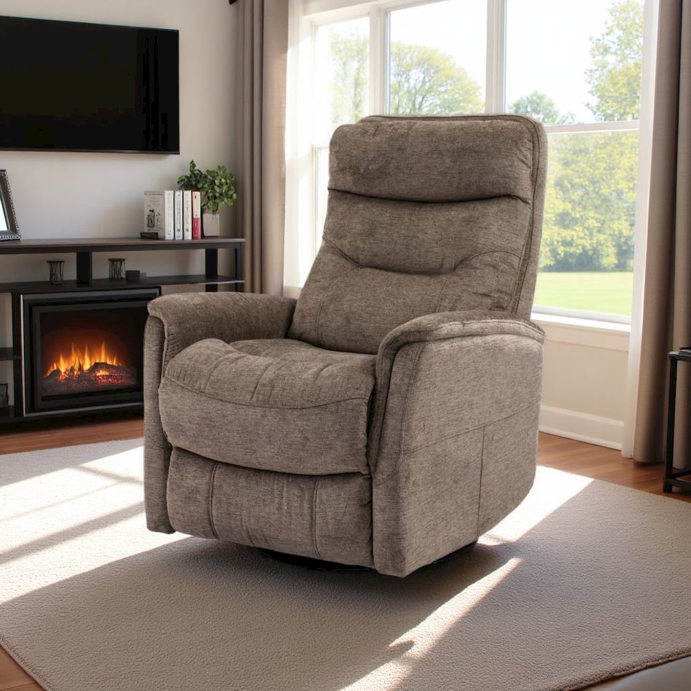 Heather Recliner Nursery Glider  – Elegant Boucle Chairs for Comfort. Picture 4