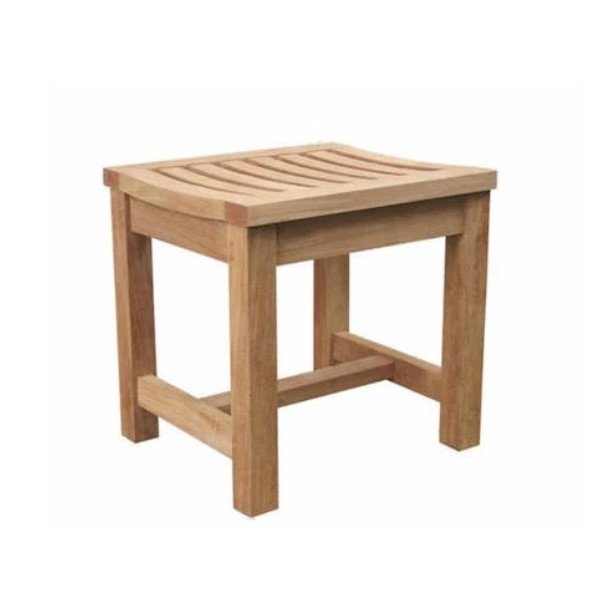 Madison 24" Backless Chair, Solid Teak Wood. Picture 1