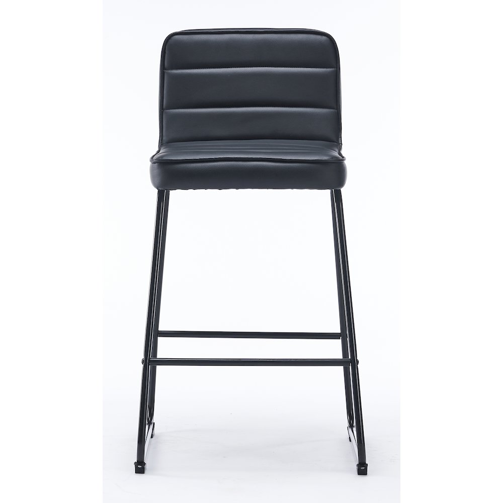 Home 2 Office Set of 3 Lakeview Upholstered Modern Black Barstools 26" Height. Picture 5