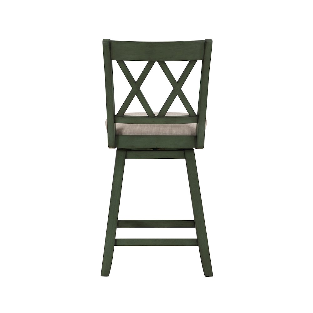Home 2 Office 24" Brookline Swivel Barstool with Forest Sage Green Finish. Picture 4