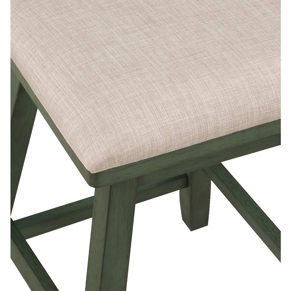 Home 2 Office 24" Brookline Swivel Barstool with Forest Sage Green Finish. Picture 9