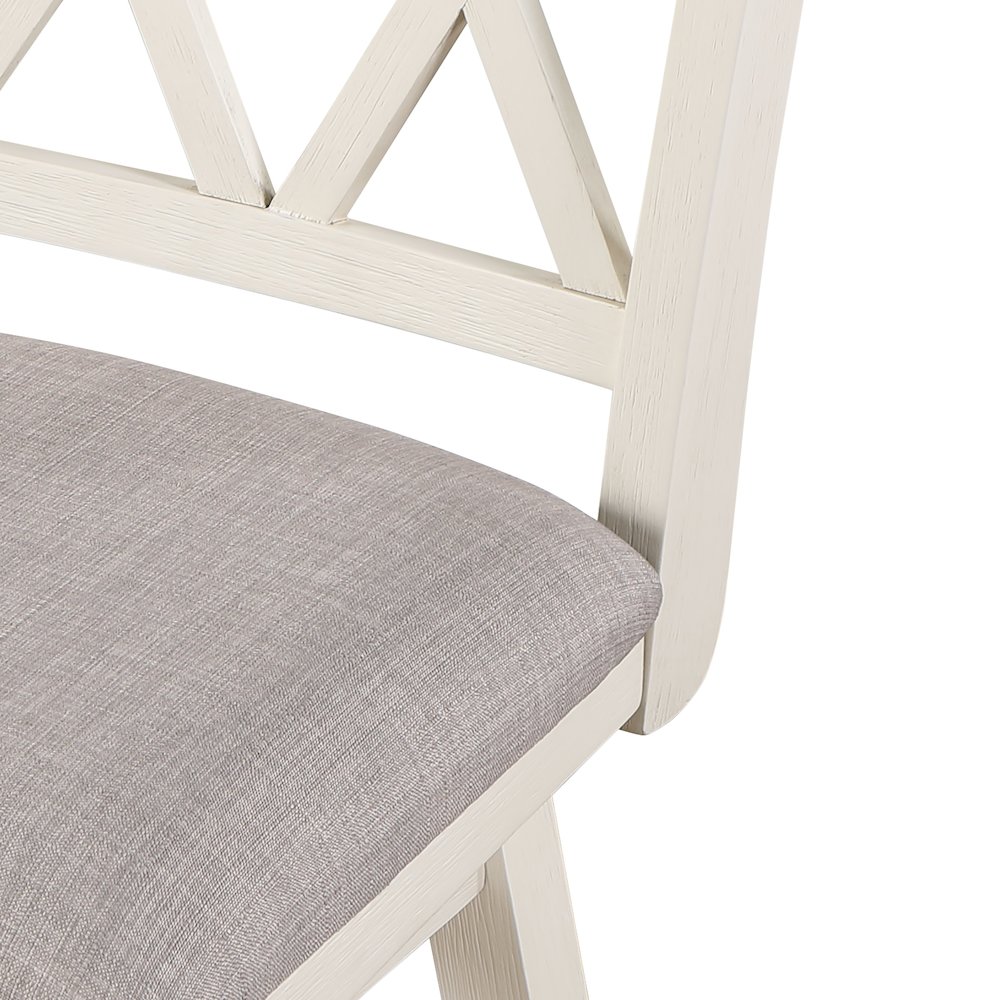 Home 2 Office 24" Brookline Swivel Barstool with Distressed Cream/White Wood. Picture 8