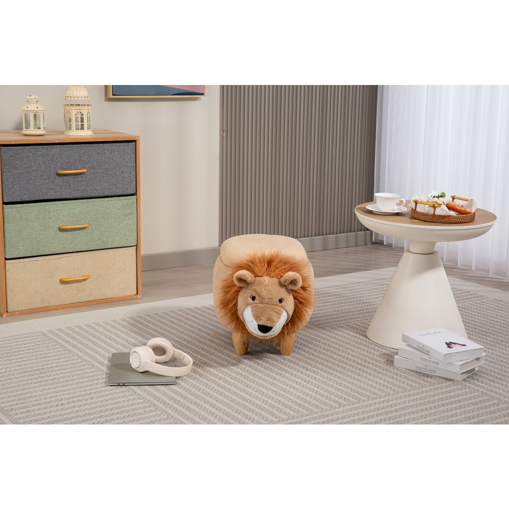 Home 2 Office Kids Lion Animal Sorage Ottoman Stool. Picture 18
