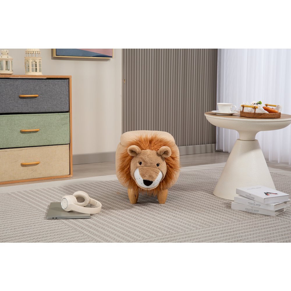 Home 2 Office Kids Lion Animal Sorage Ottoman Stool. Picture 8