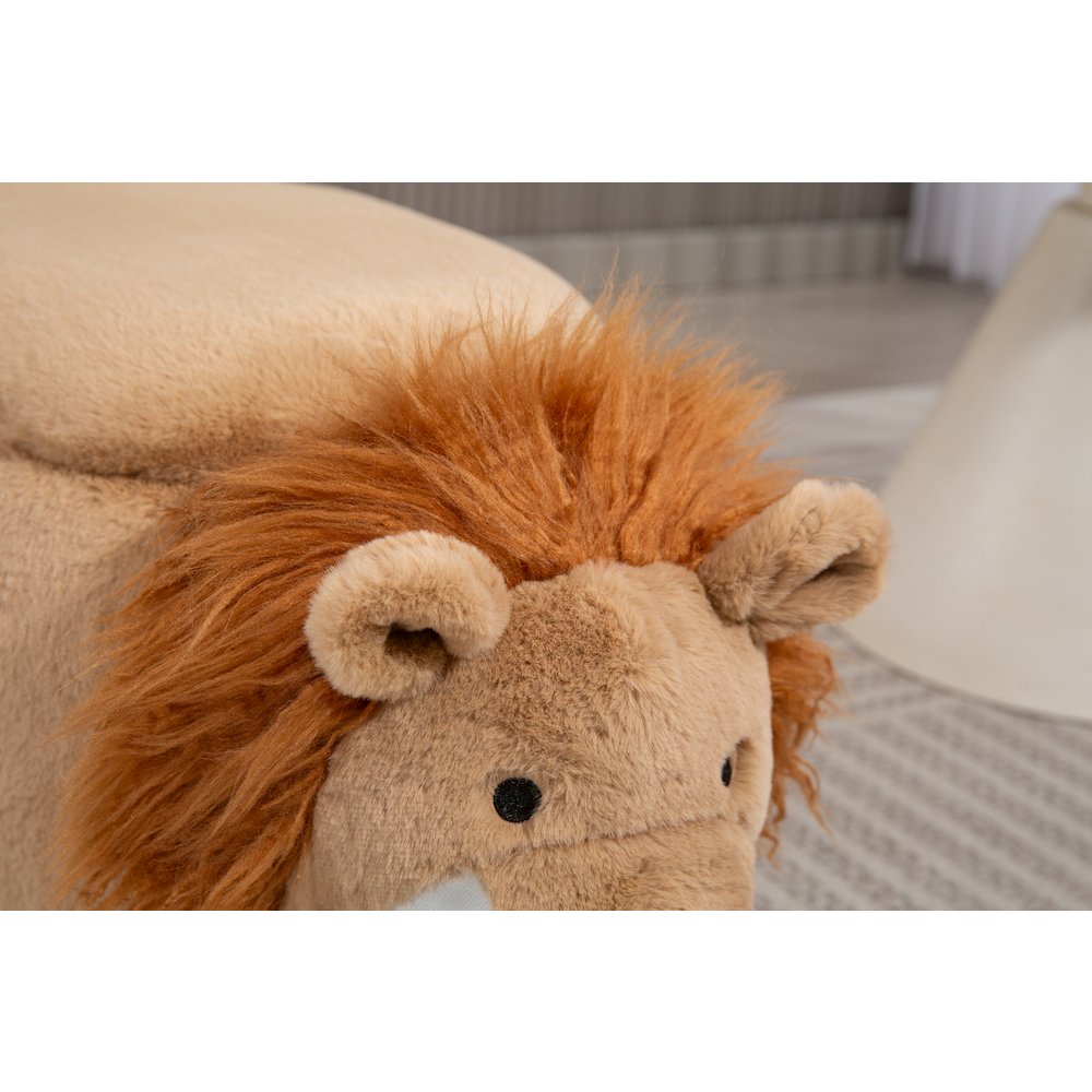 Home 2 Office Kids Lion Animal Sorage Ottoman Stool. Picture 7