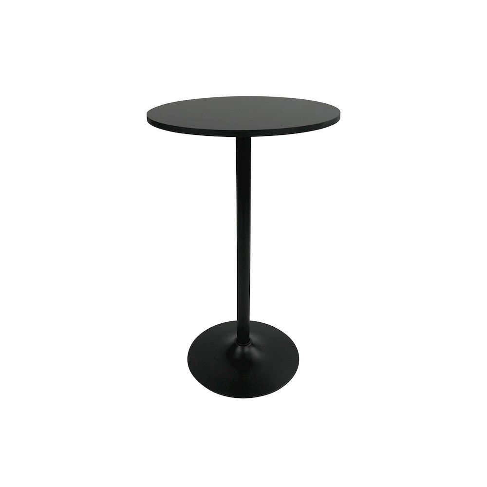 Pub Table Round Black Top with Black Leg and Base. Picture 1