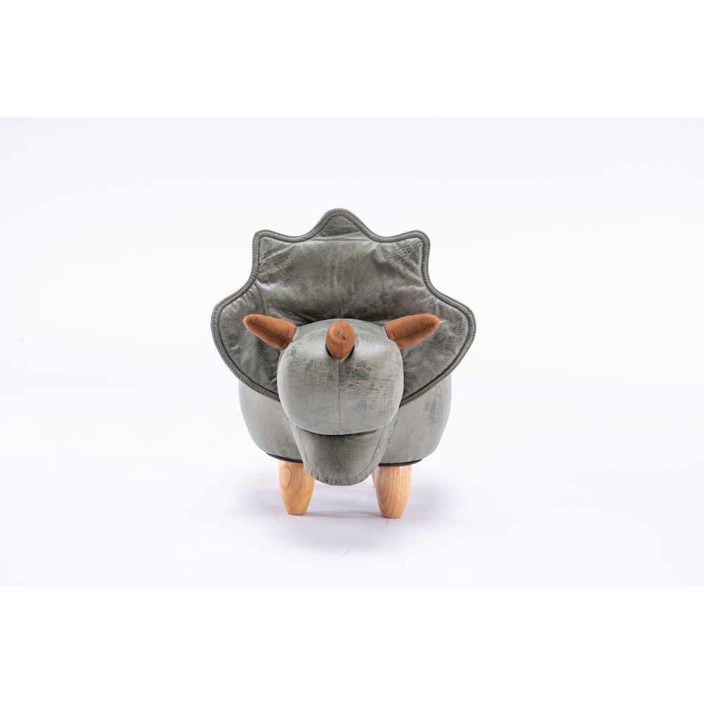 Home 2 Office Kids Dinosaur Animal Storage Ottoman Stool with Wood Leg. Picture 5