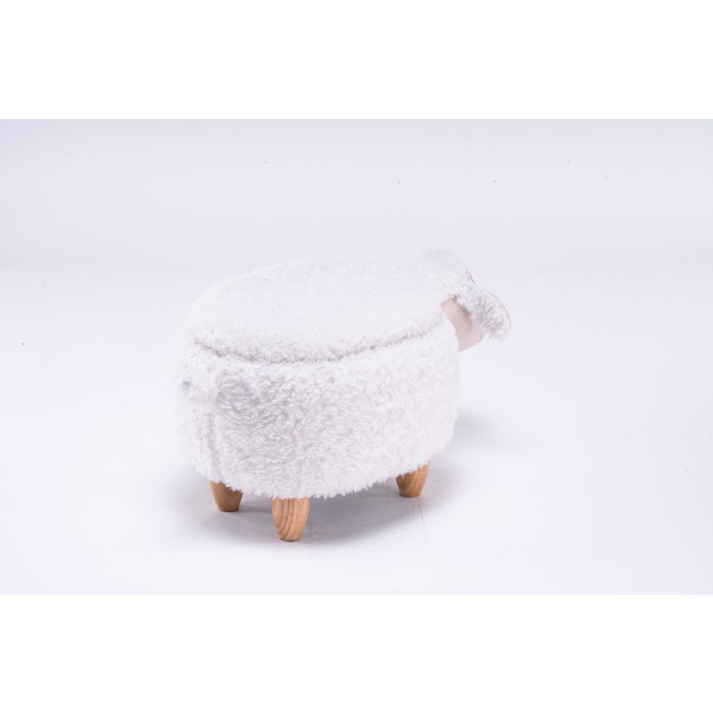 Home 2 Office Kids Sheep Animal Storage Ottoman Stool with Wood Leg. Picture 4