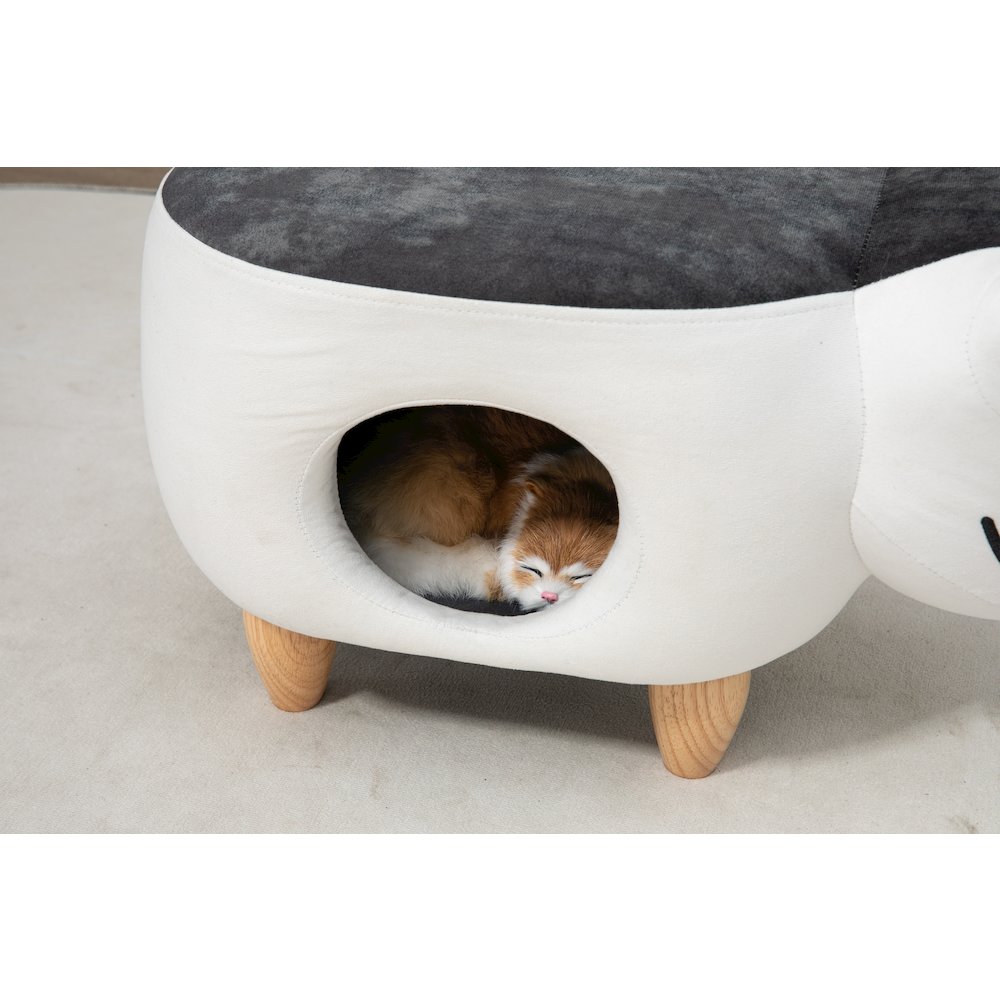 Home 2 Offie Cat Condo Pet House Storage Ottoman. Picture 11