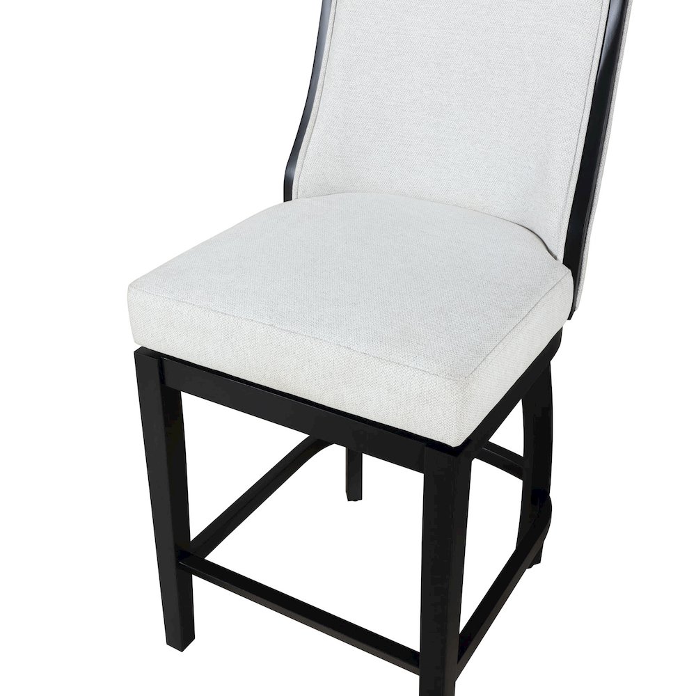 Home 2 Office 24" Katherine Swivel Barstool with Black wood finish. Picture 3
