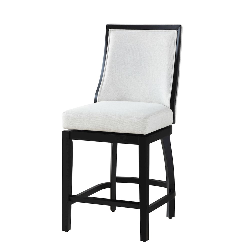 Home 2 Office 24" Katherine Swivel Barstool with Black wood finish. Picture 4