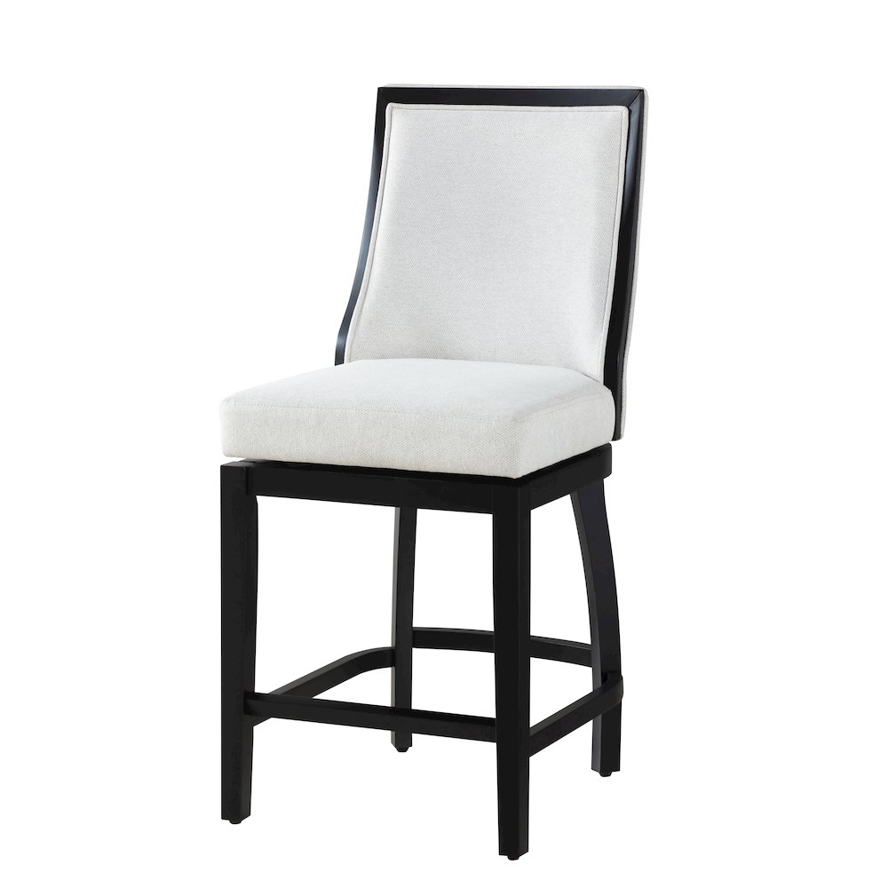Home 2 Office 24" Katherine Swivel Barstool with Black wood finish. Picture 1