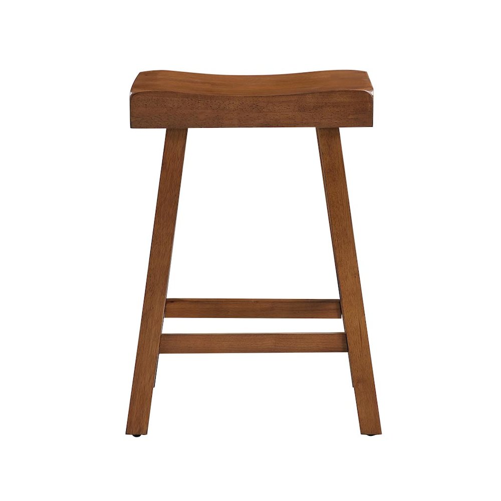 Home 2 Office 24" Jackson Wood Saddle Barstool - Medium Oak. Picture 8