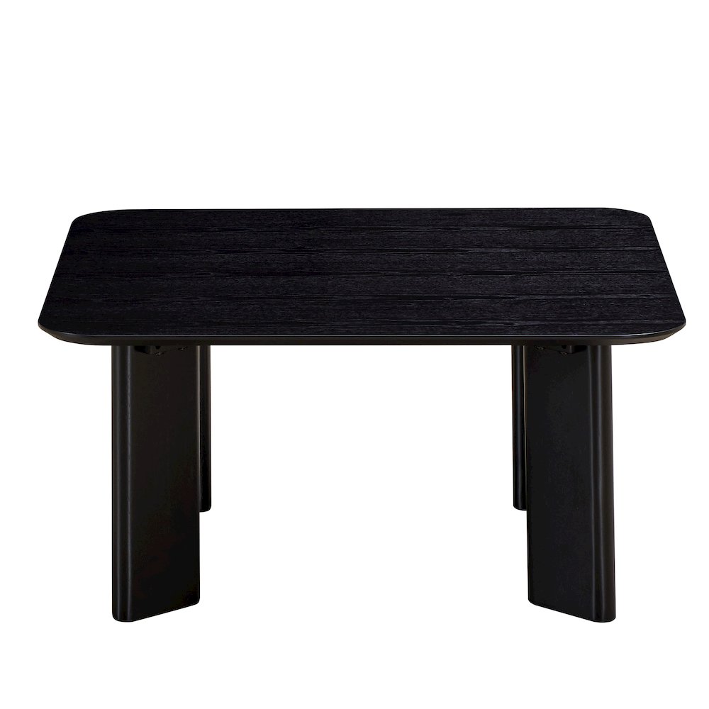 Joss Square Shape Modern Wood Coffee Table in Black Ash. Picture 2