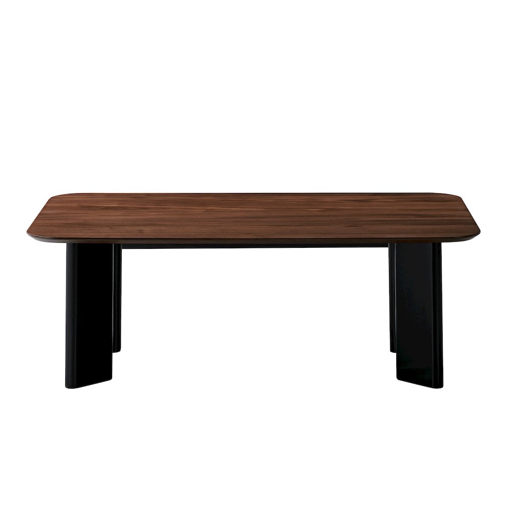 Joss Rectangular Shape Modern Wood Coffee Table in Walnut. Picture 3