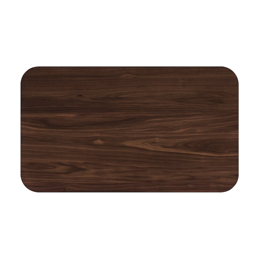 Joss Rectangular Shape Modern Wood Coffee Table in Walnut. Picture 4