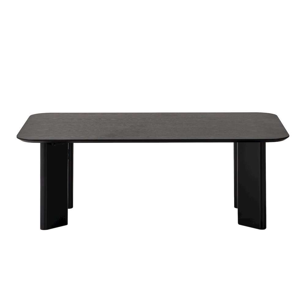 Joss Rectangular Shape Modern Wood Coffee Table in Black Ash. Picture 3