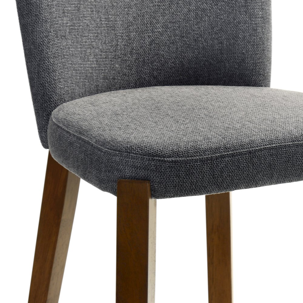 Larsen 26" Solid Wood and Fabric Counter Stool in Gray. Picture 5
