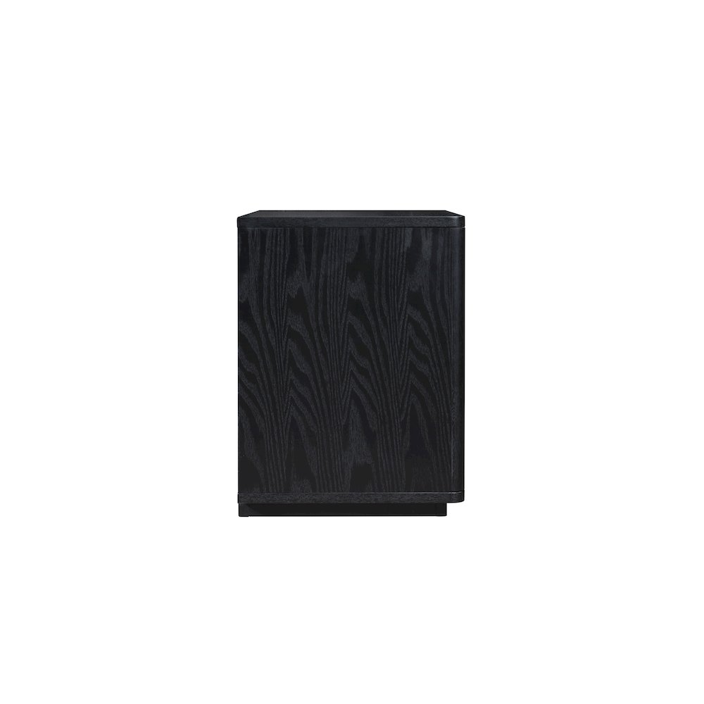 Venice Modern Nightstand with Soft Close Drawer in Black. Picture 4