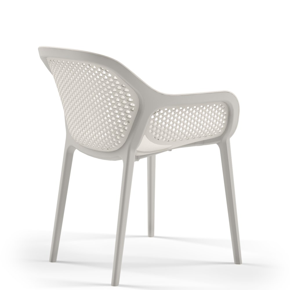 Atra Resin Patio Dining Chair in Cool Gray - (Set of 2). Picture 2