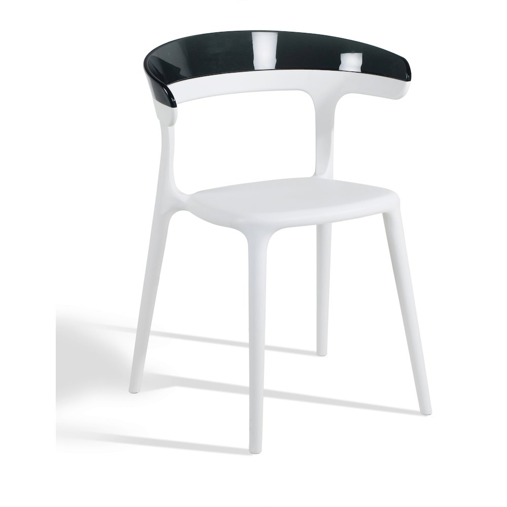 Mia Resin Patio Dining Chair in White - (Set of 2). Picture 2