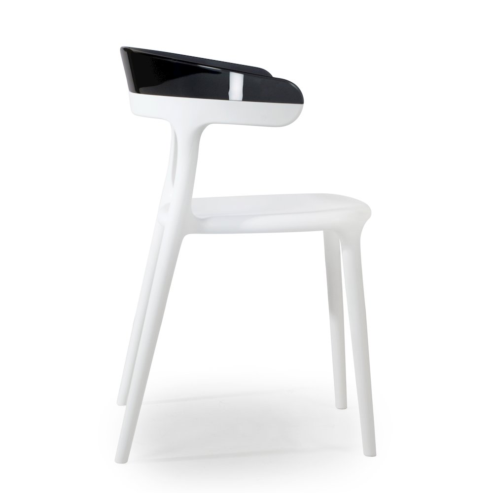 Mia Resin Patio Dining Chair in White - (Set of 2). Picture 3