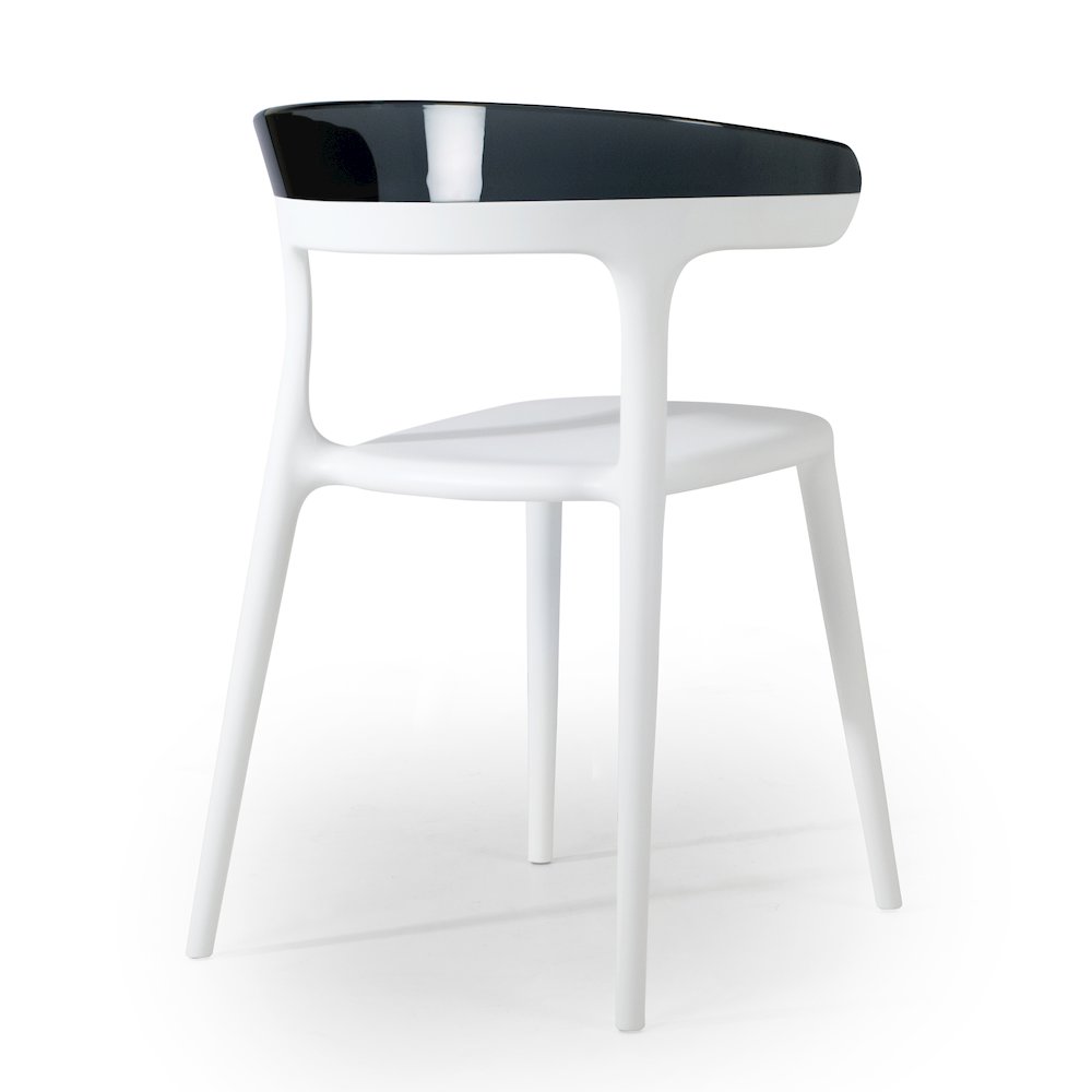 Mia Resin Patio Dining Chair in White - (Set of 2). Picture 4