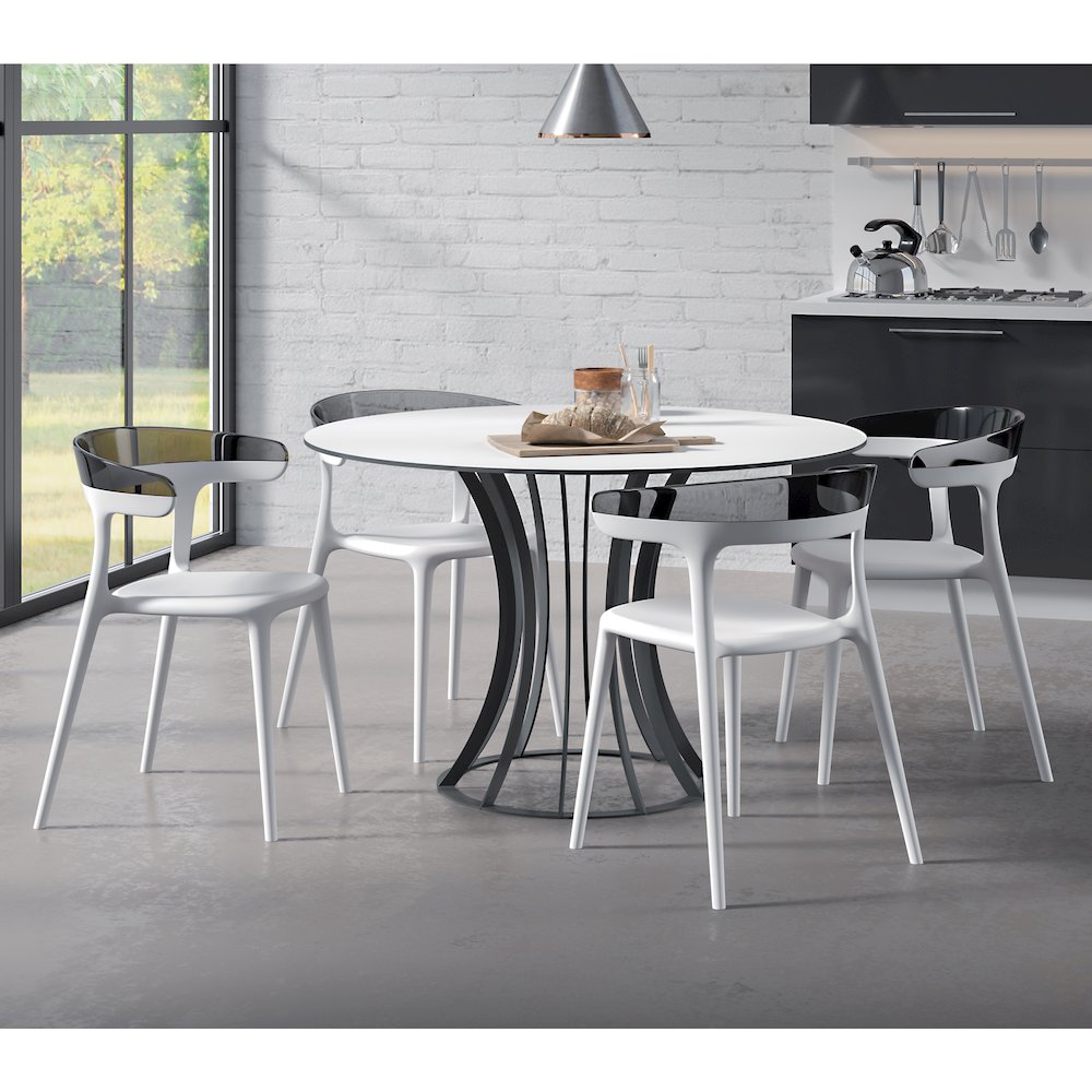 Mia Resin Patio Dining Chair in White - (Set of 2). Picture 5