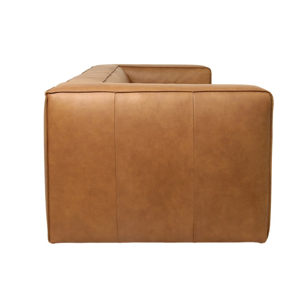 Mason 90" Modern Genuine Top Grain Leather Sofa in Tan. Picture 4
