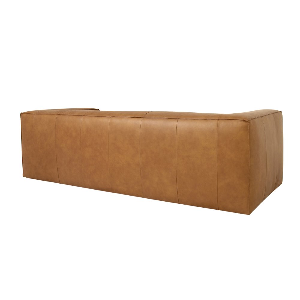 Mason 90" Modern Genuine Top Grain Leather Sofa in Tan. Picture 5