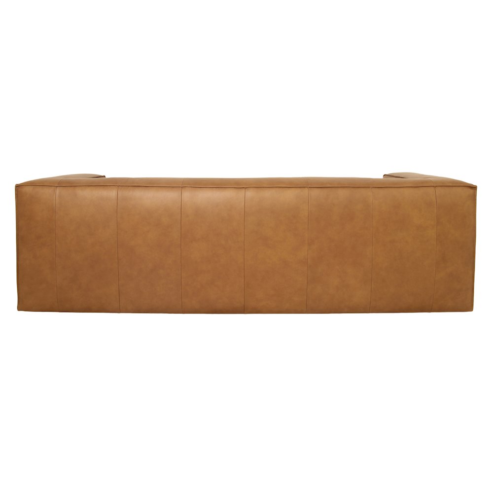 Mason 90" Modern Genuine Top Grain Leather Sofa in Tan. Picture 6