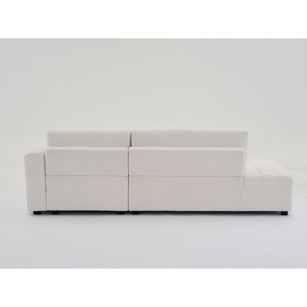 Nargis Lamb Wool Sectional Sofa With Chaise. Picture 5
