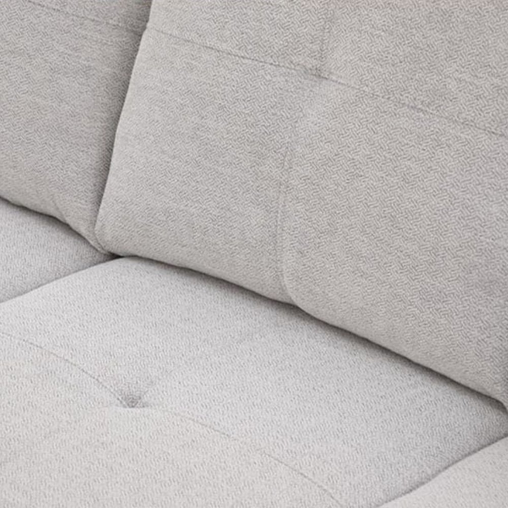 Light Gray Sectional Couch for Living Room With Ottoman, Pillows, Cup Holder. Picture 9