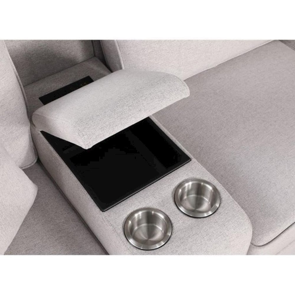 Light Gray Sectional Couch With Ottoman, 8-Piece L Shaped Sofa. Picture 6