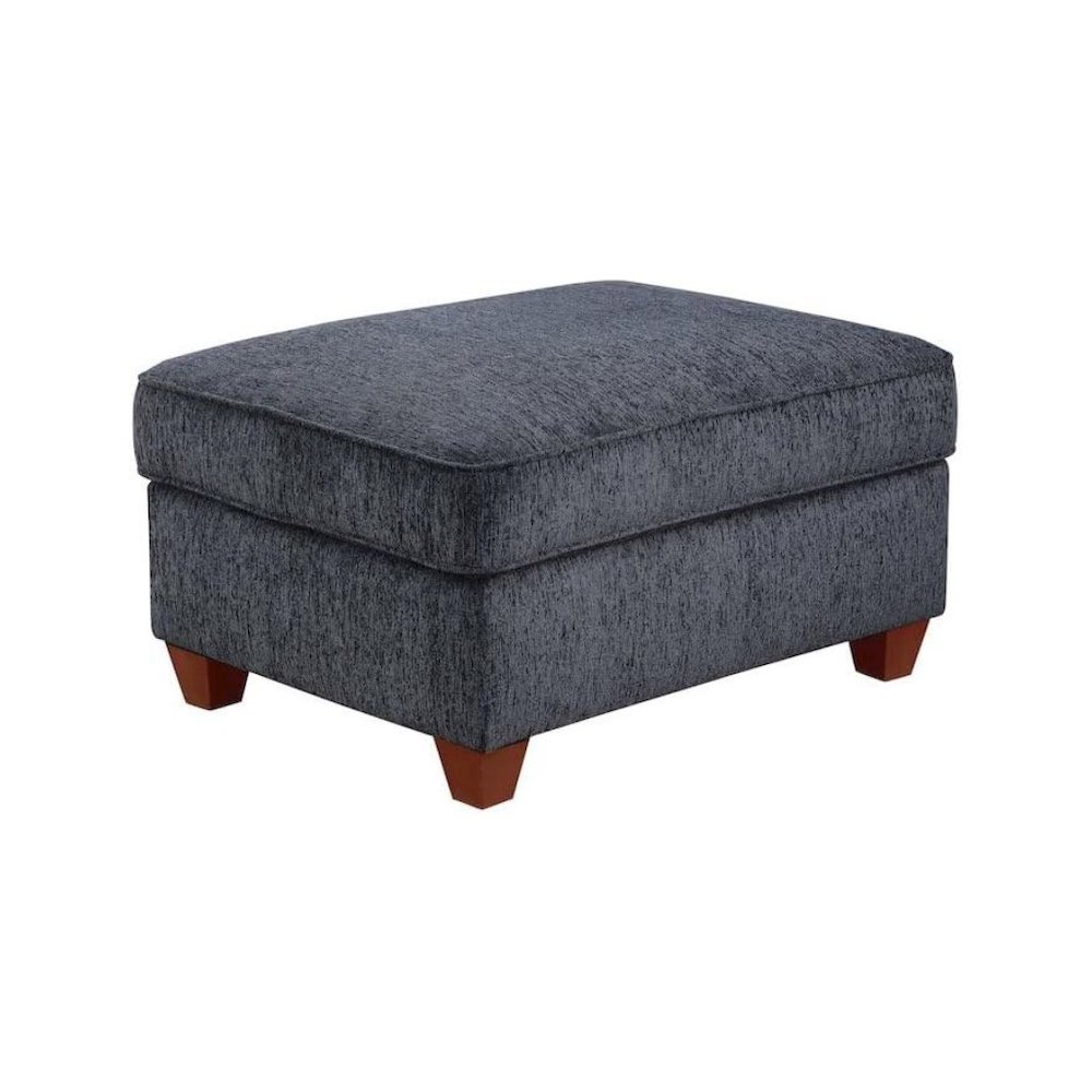 Black Chenille Couch Sectional With Ottoman, 7-Piece L Shaped Sofa Set. Picture 8