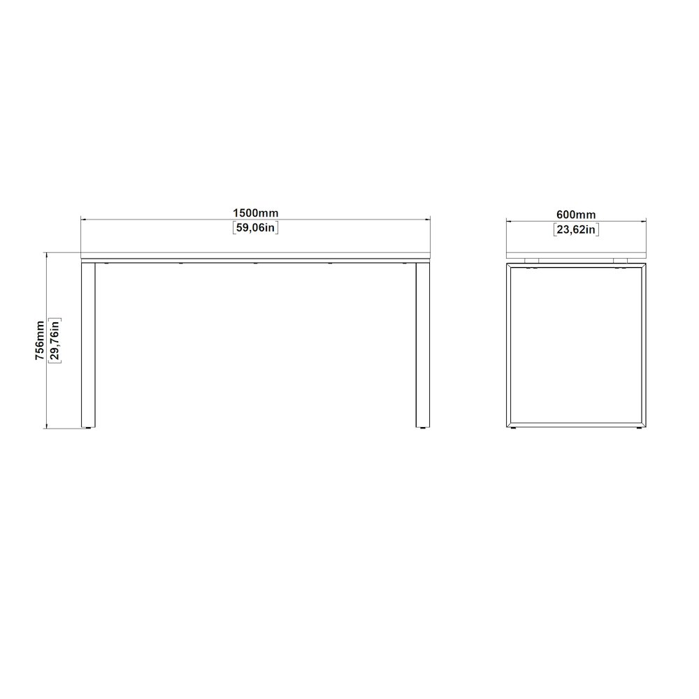 Sign Home Office Writing Office Desk, Jackson Hickory/White. Picture 5
