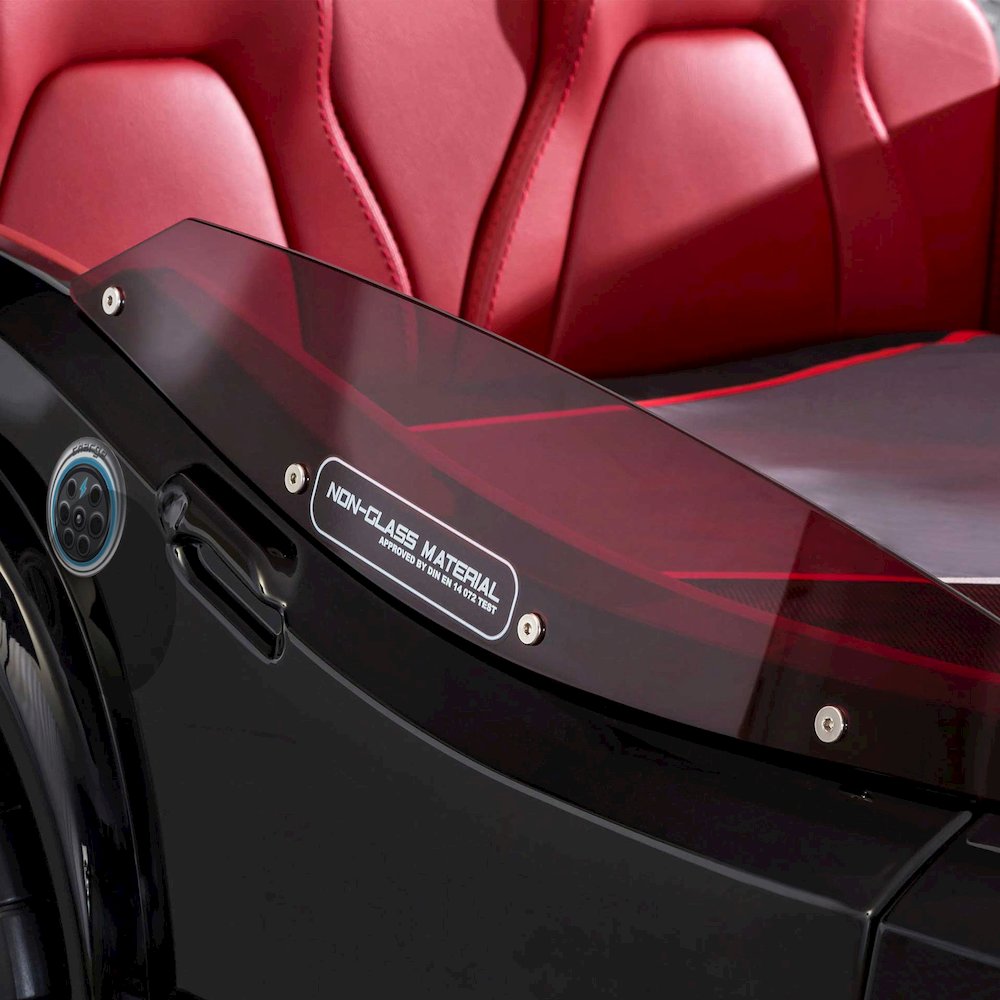 GTS EV Twin-Size Race Car Bed, Black - Remote Control, LED Lights, EV Sound FX. Picture 15