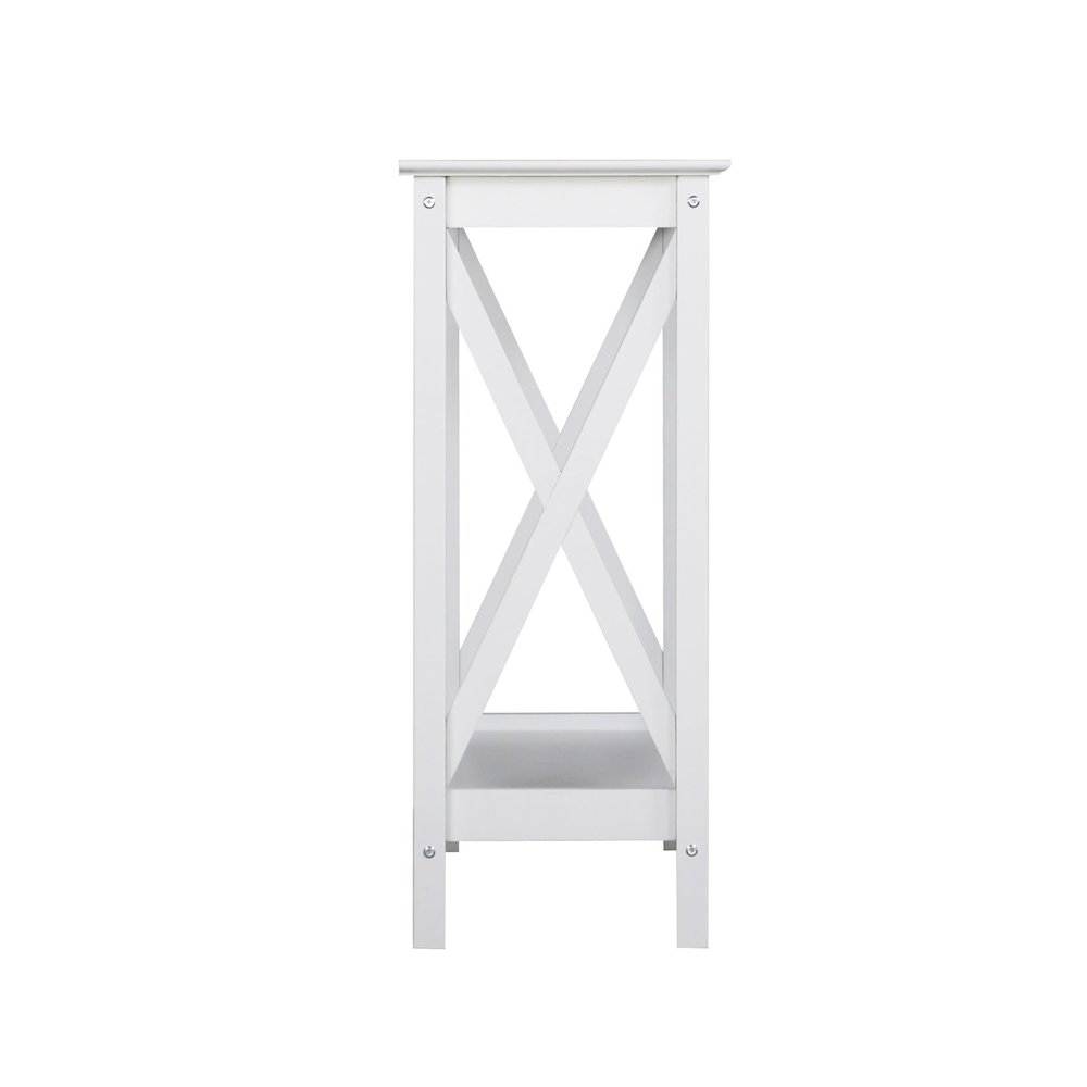 Lambert Modern Farmhouse White Console Table. Picture 3