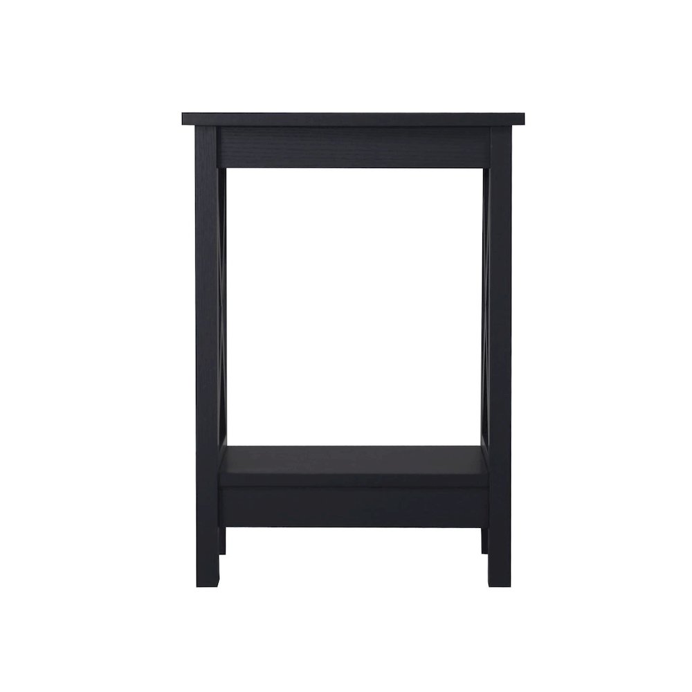 Lambert Modern Farmhouse Black Oak End Table. Picture 3