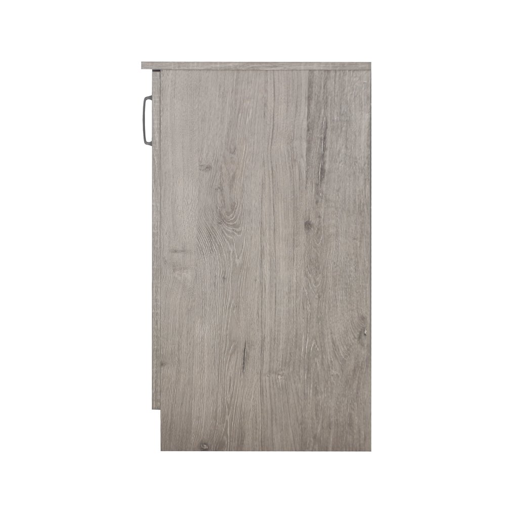 Alaska 3-Door Credenza Storage Cabinet in Gray Oak. Picture 3